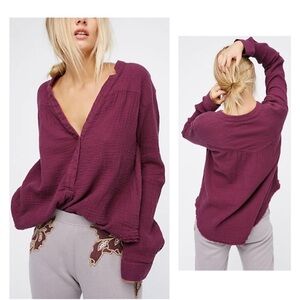 Free People Changing Horizons Pullover in Purple M